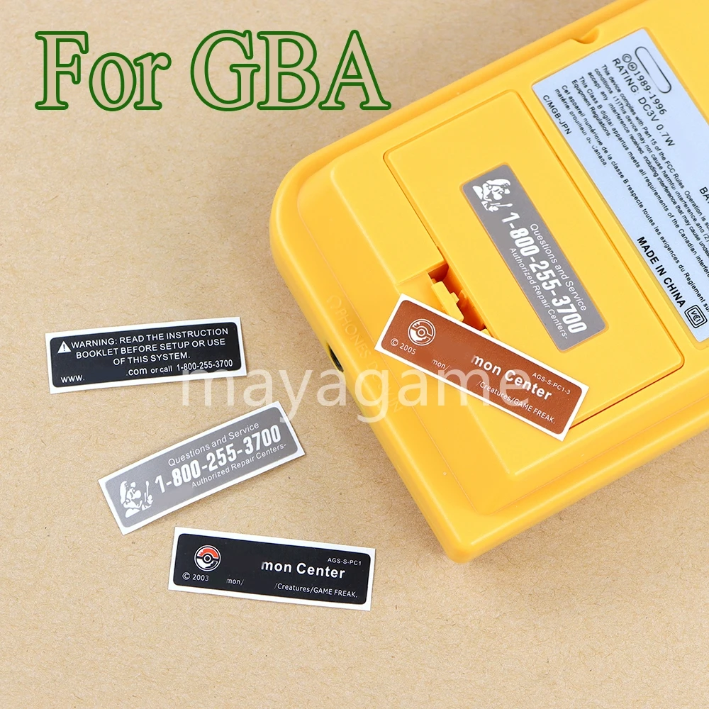 10pcs Replacement Lables Stickers For Gameboy For GBA GBC GBP GBA SP Console Battery Cover Sticker