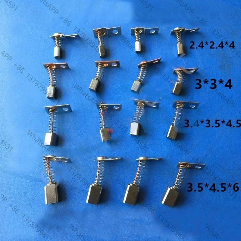 10pcs 3x3x4mm 3.5x3.5x4.5mm 2.4x2.4x4mm 3.5x4.5x6mm Carbon Brush Power Electric Tool for Dental Machine Engraving Machine
