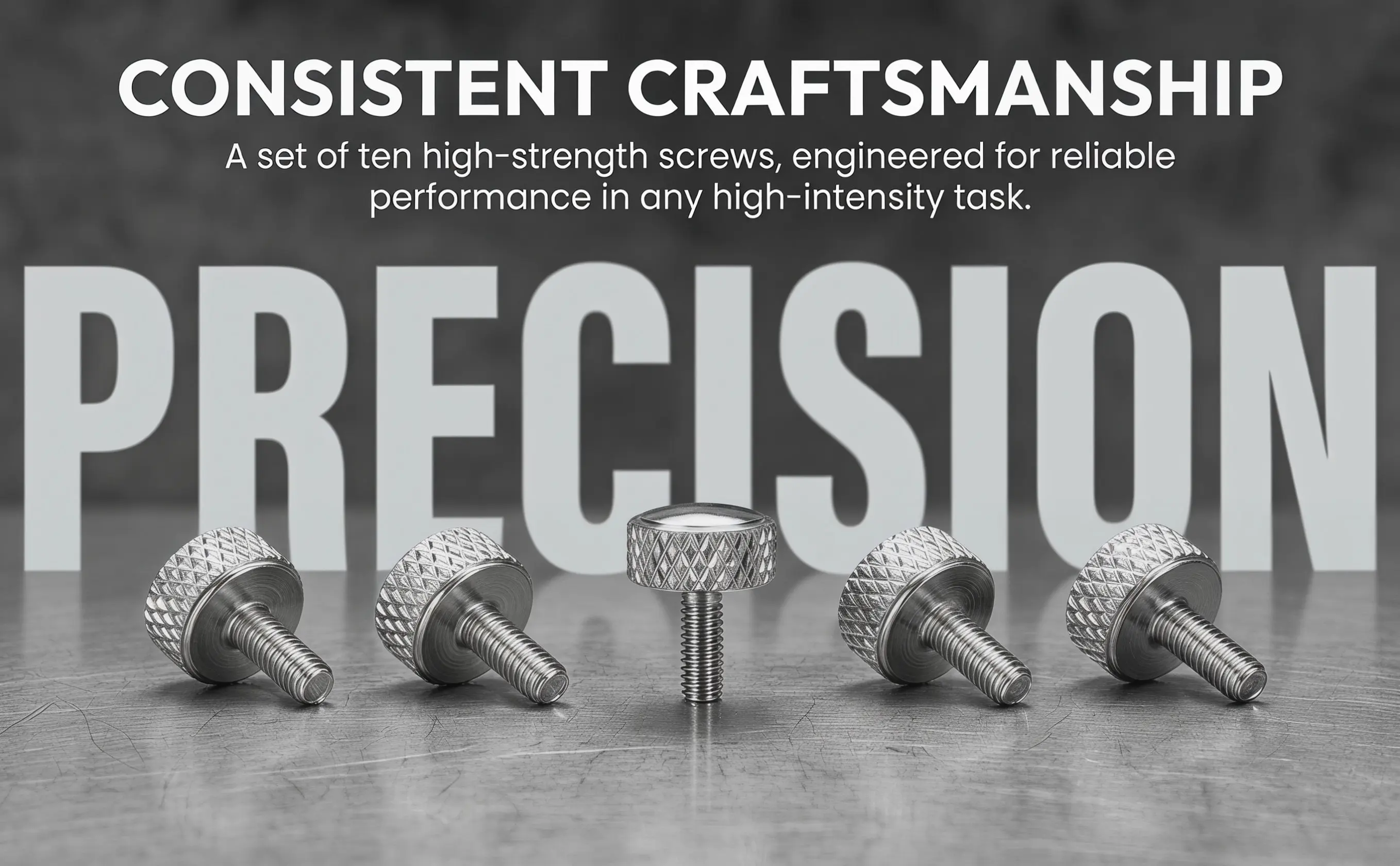 10 Pcs Convenient Locking Screw Flat Head Screws Caliper Measurement Tools Knurled Thumb Knobs