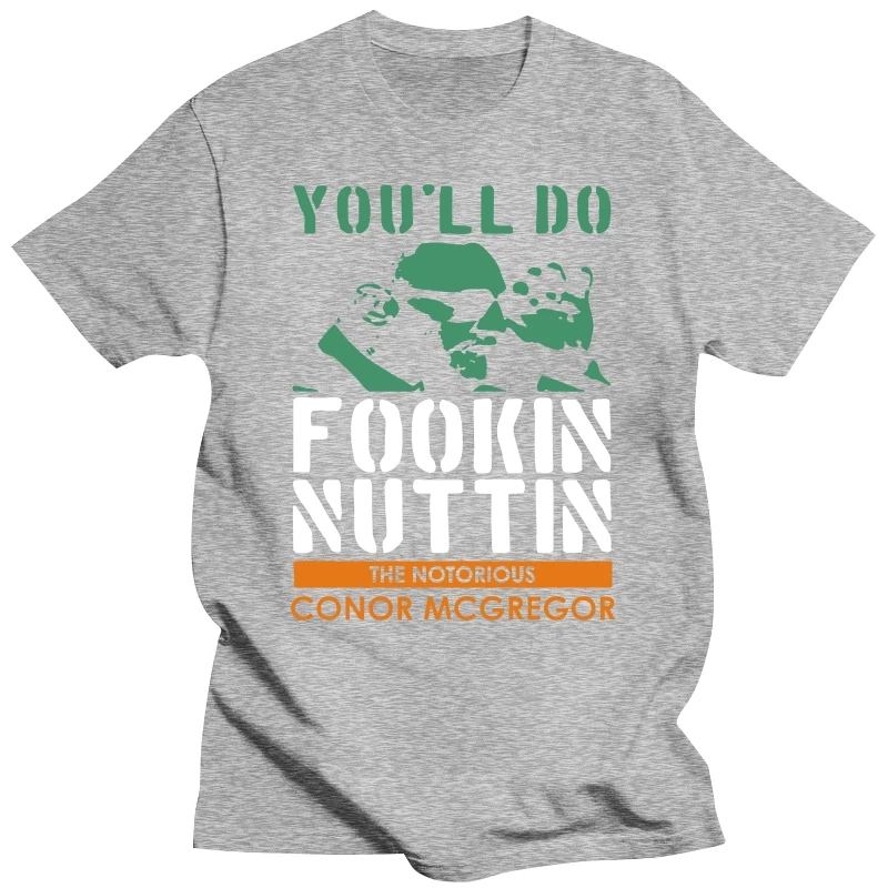 Funny Men t shirt white t-shirt tshirts Black tee You'll Do Fookin Nuttin (Green-Orange) Men's T-Shirt