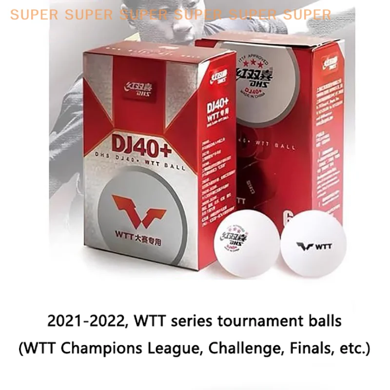 DHS Table Tennis Balls 6pcs/Box 3 Star Tournament Quality WTT Series 40+ Match Training Grade for Table Tennis Sport