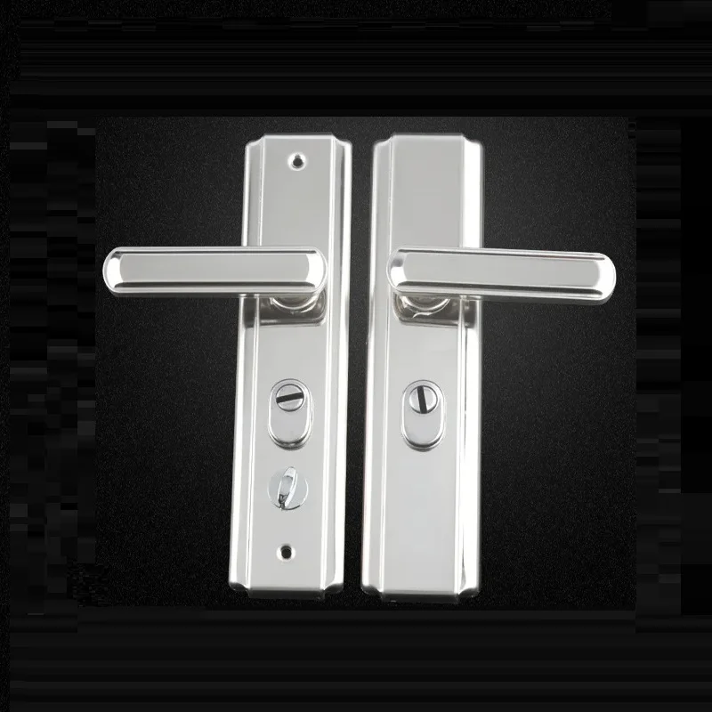 Imagem -05 - Porta de Segurança Maçaneta Painel Espessado Fechadura Mecânica Porta de Entrada Aço Inoxidável 304