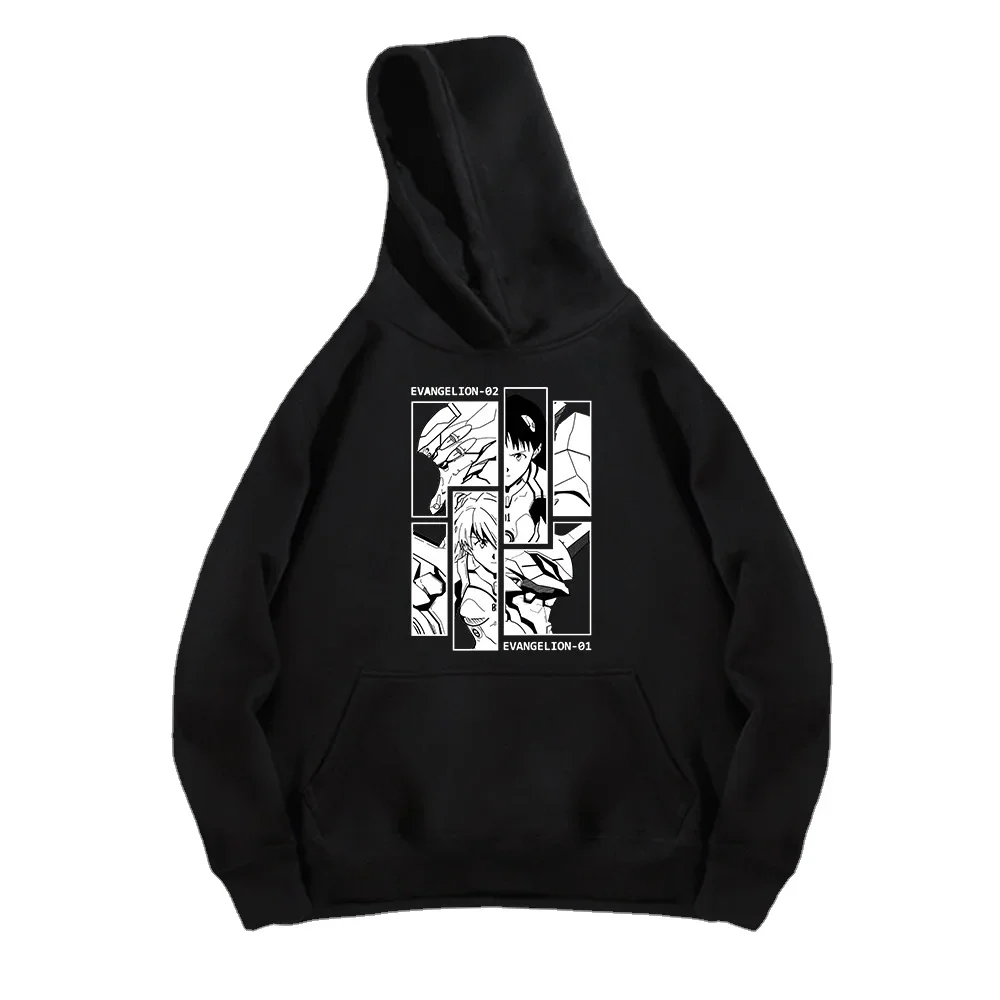 Harajuku Streetwear Casual Men's Pullovers Funny Japanese Anime Print Hoodies Autumn Fashion Round Neck Sweatshirt Unisex