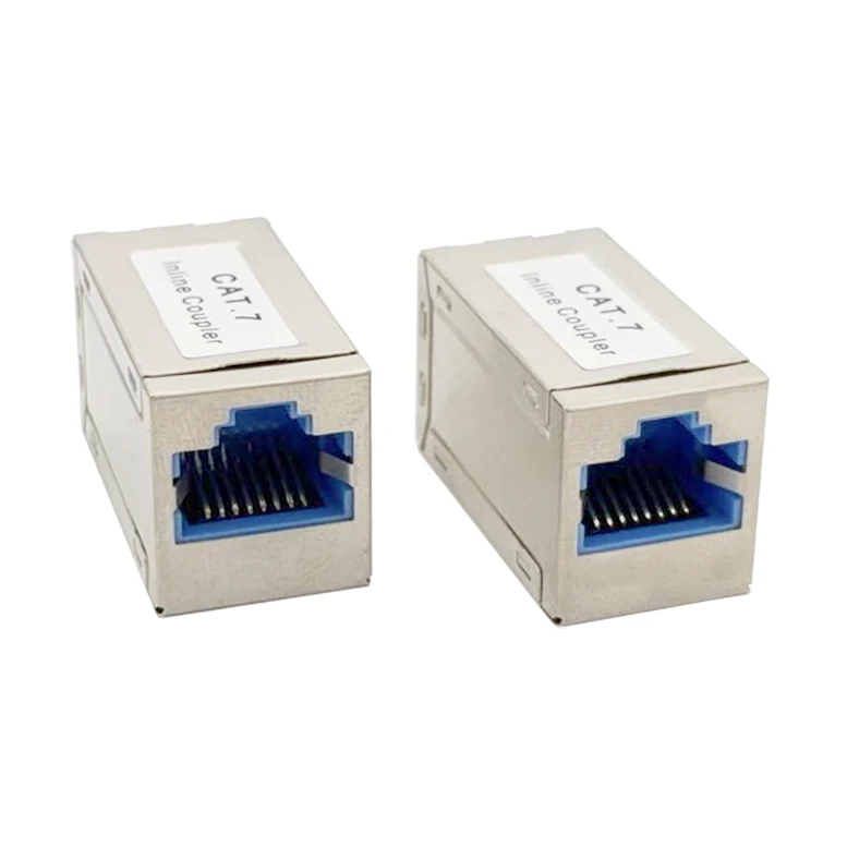 10PCS 7 types of shielded network straight-through connectors, RJ45 network straight-through adapter connector adapter