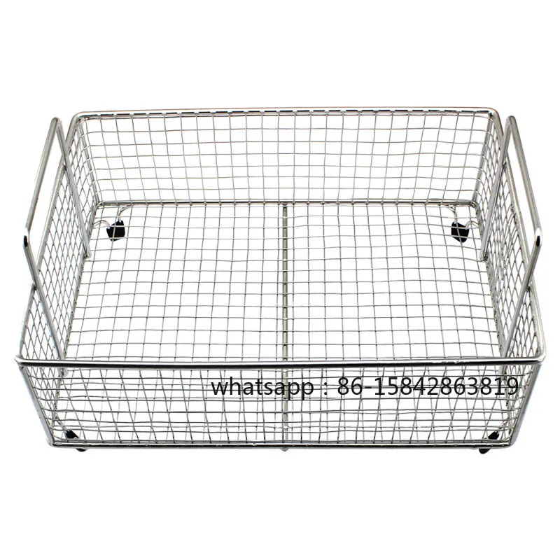 Stainless Steel Ultrasonic Cleaning Basket Removable Mesh Basket for Jewelry Glasses Dental Parts