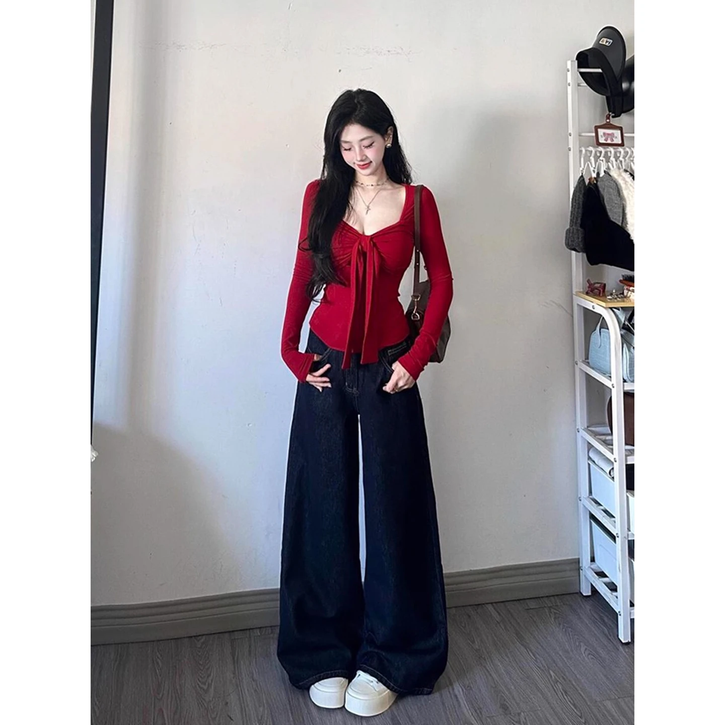 เสื้อยืดแขนยาวสไตล์เกาหลีสำหรับผู้หญิง ฤดูหนาว ผ้าเชอร์ปา คอตั้ง ซับในแบบควิลท์ ดีไซน์หรูหรา สง่างาม เหมาะสำหรับผู้หญิง สวมใส่เป็นชั้นในได้ ใช้งานได้จริง สไตล์วินเทจ