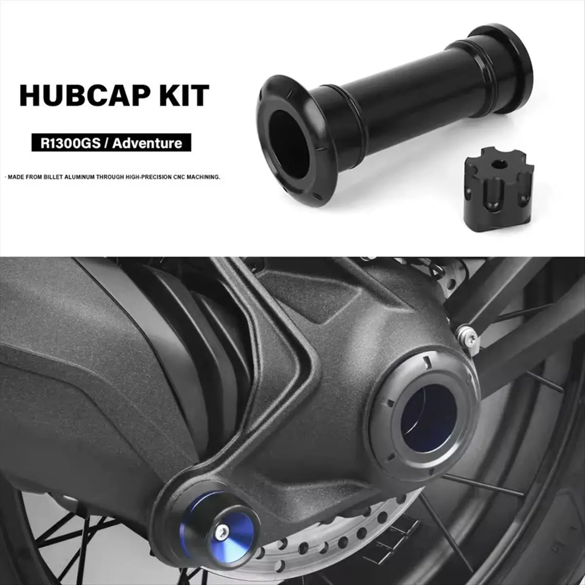 Super Sale Motorcycle Wheel Hubs Rear Set Hubcap Kit for BMW R1300GS R1300gs R 1300 GS Adventure GS1300 2023 2024 2025 Black