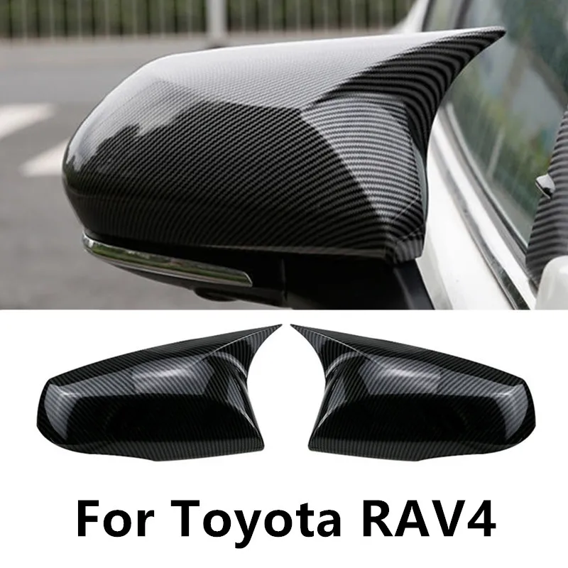 

Car Mirror Decorative Cover Case Trim Shell Housing carbon fiber For Toyota RAV4 2018 2019 2020 2021 2022 Auto Accessories