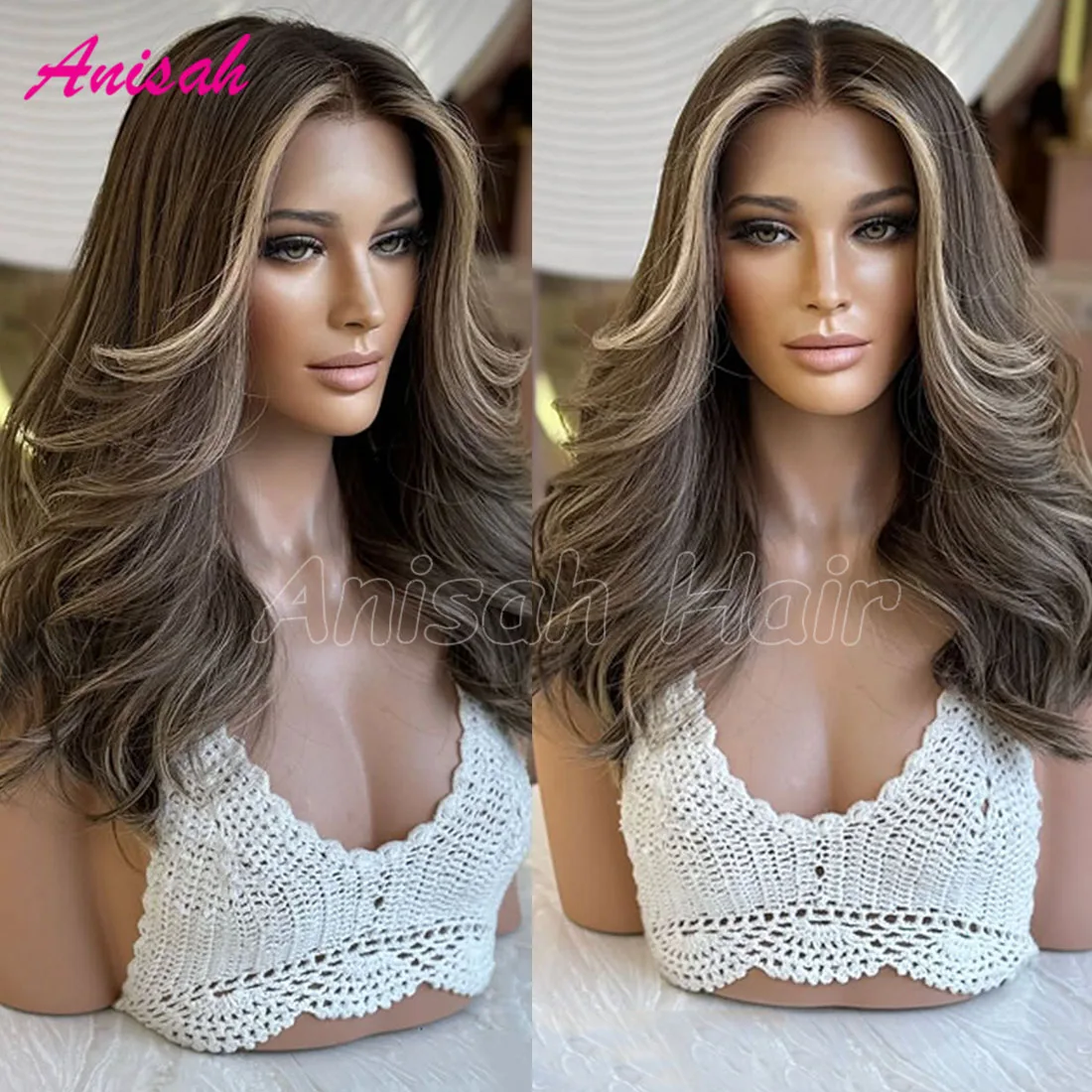 Glueless Ash Blonde Colored Human Hair Wigs For Women 13x4 Transparent Lace Frontal Wig Body Wave Lace Closure Wigs Preplucked