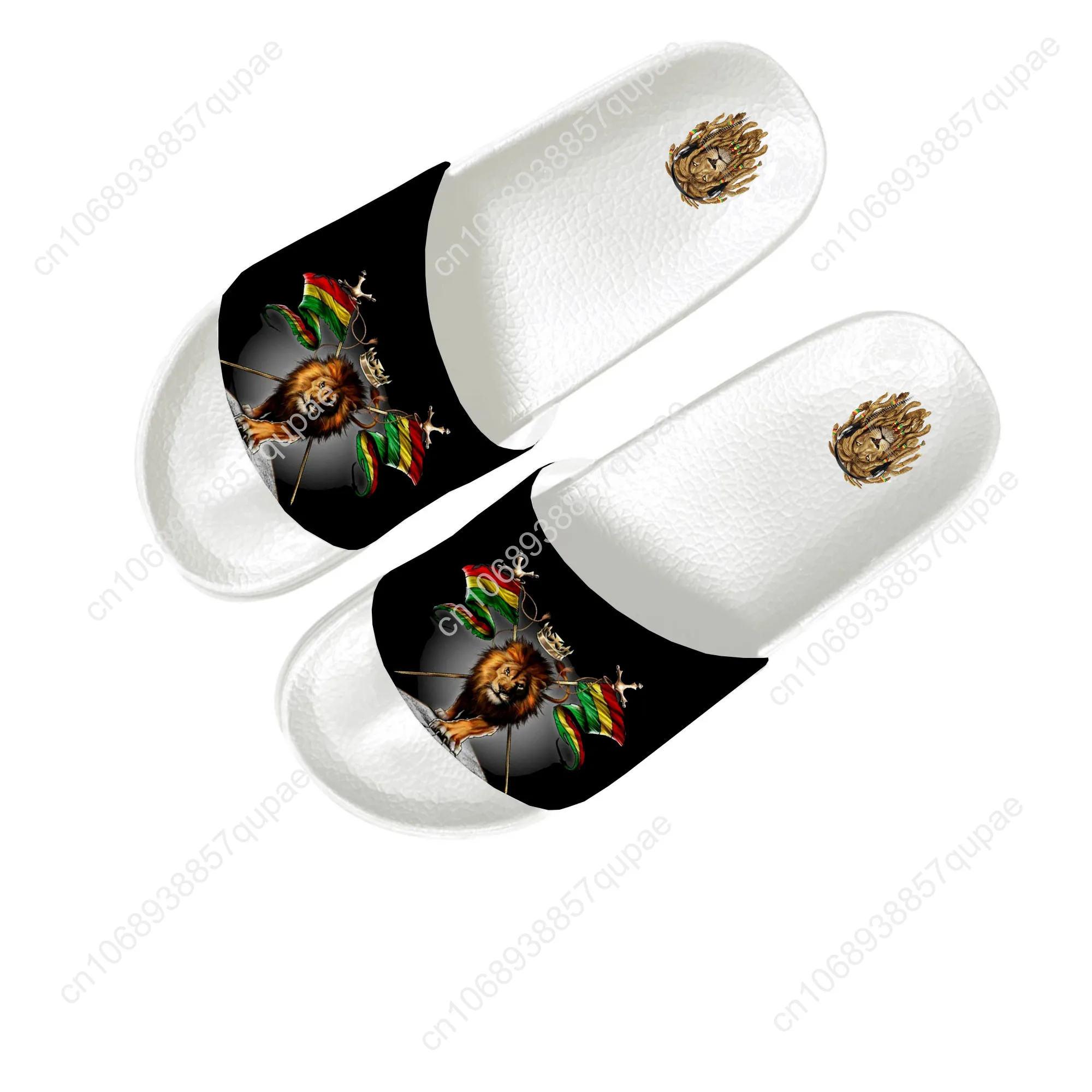 Reggae Rastafarian Lion Of Judah Slippers Home Water Shoes Men Women Teenagers Beach Pool Sandals Custom Made Summer Slipper