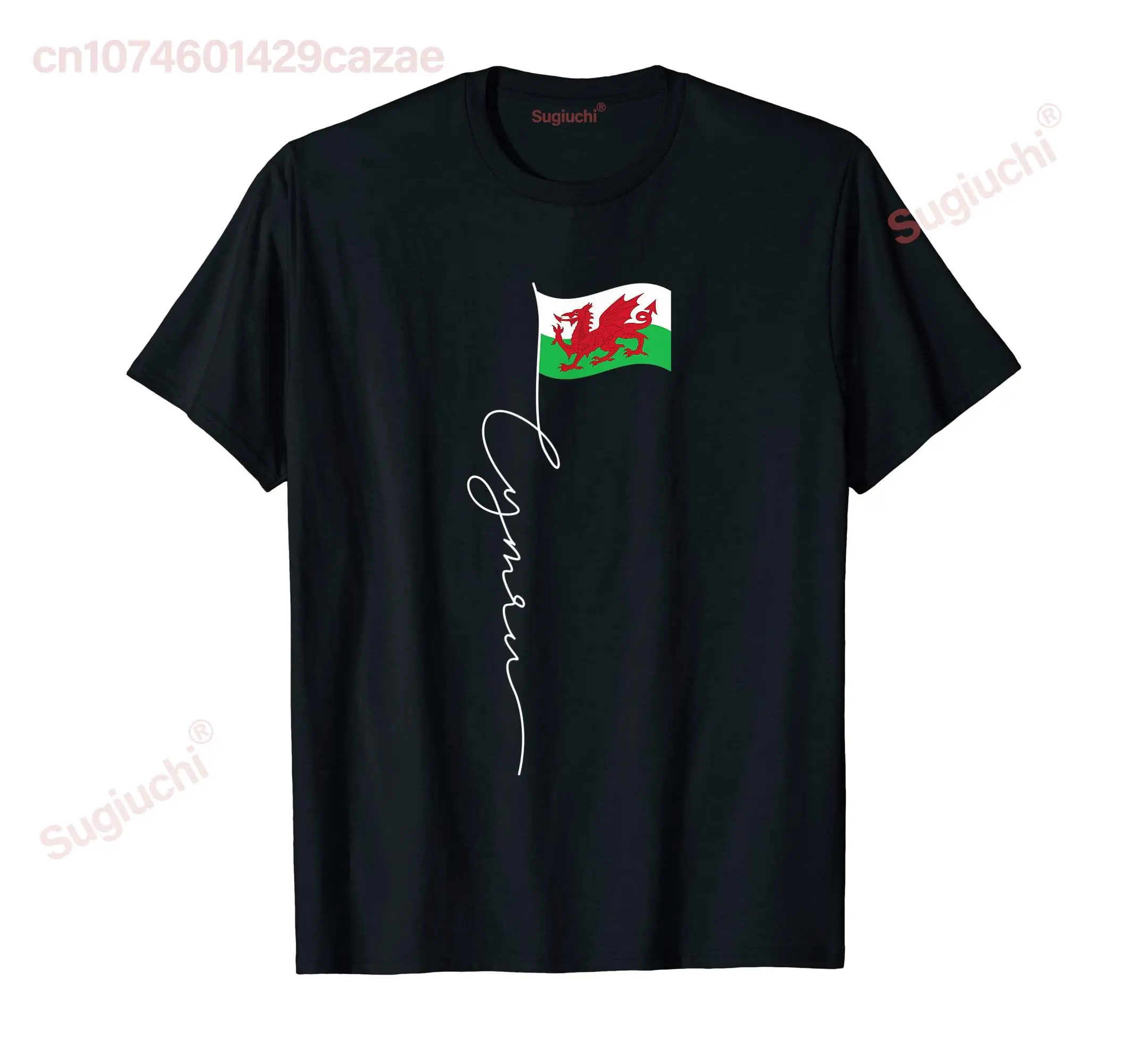 100% Cotton Wales Cymru Signature Flag Pole - Patriotic Welsh Flag T-Shirt Hip Hop MEN WOMEN UNISEX T Shirts