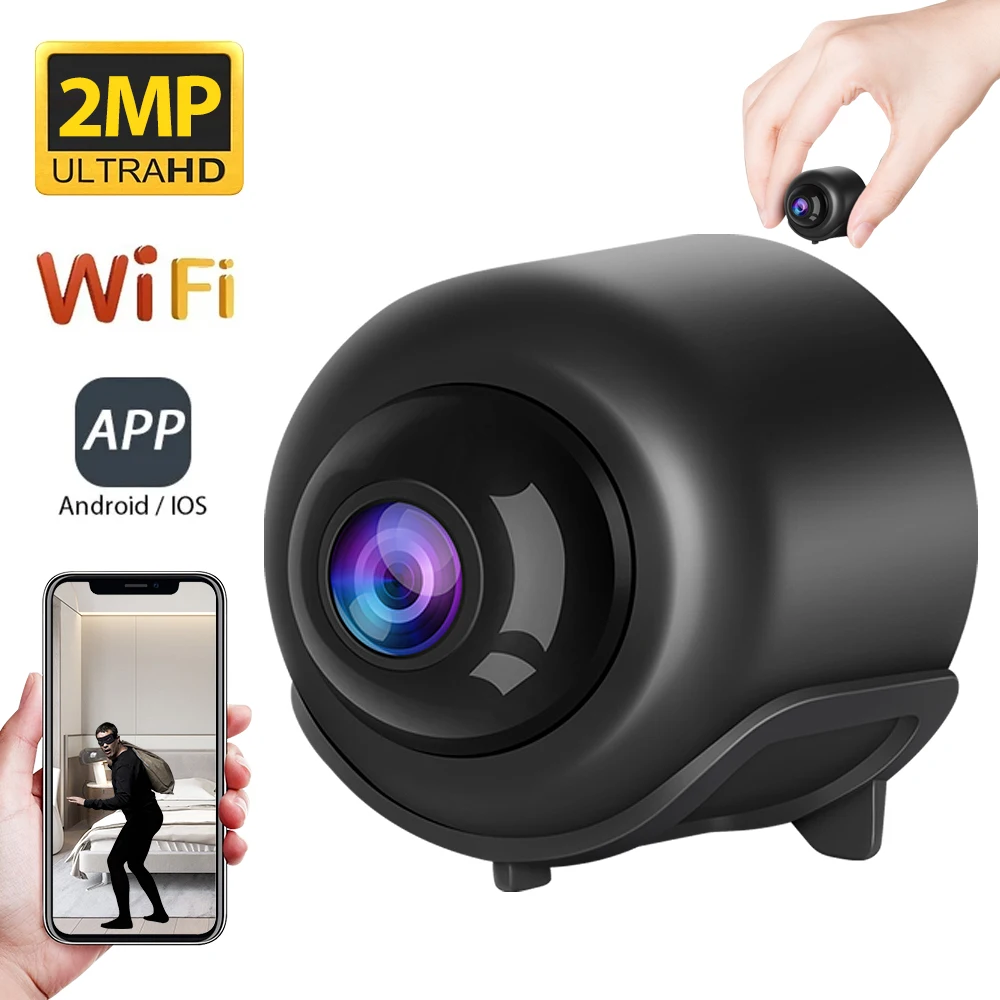 2MP HD X5 Mini WiFi Camera Included Sound Detector App Control for Home Office 140 Degrees Micro USB Baby Monitor