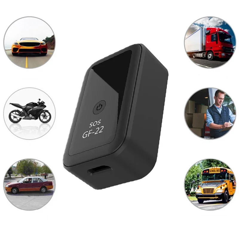 GF-22 Magnetic Car Tracker Real Time GPS Positioner Anti-lost Tracking Magnet Adsorption Vehicle Locator SIM Inserts Message