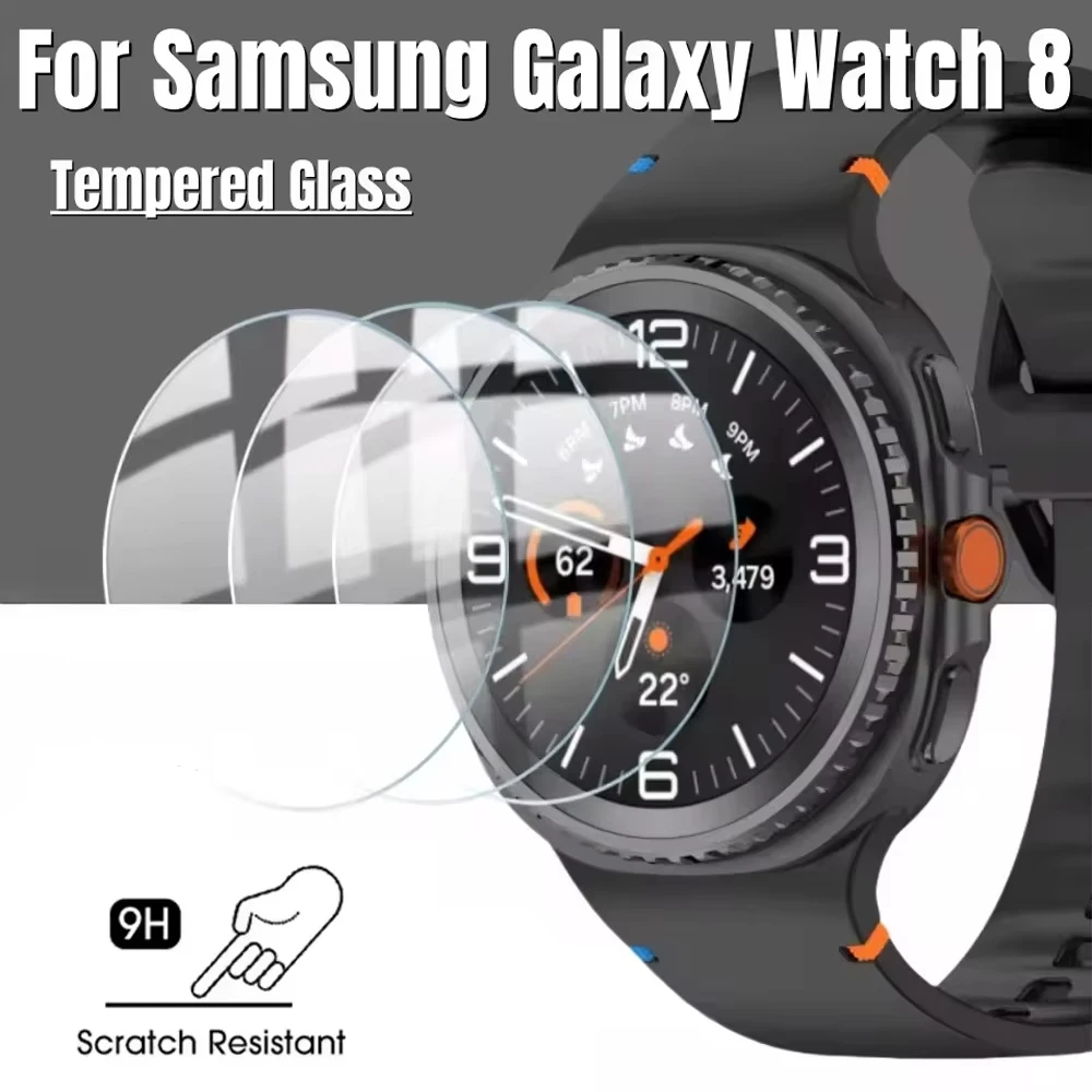 Screen Protective Cover For Samsung Galaxy Watch 8/8 classic 46mm 44mm 40mm Tempered Glass Cover Galaxy watch8 HD Film Protector
