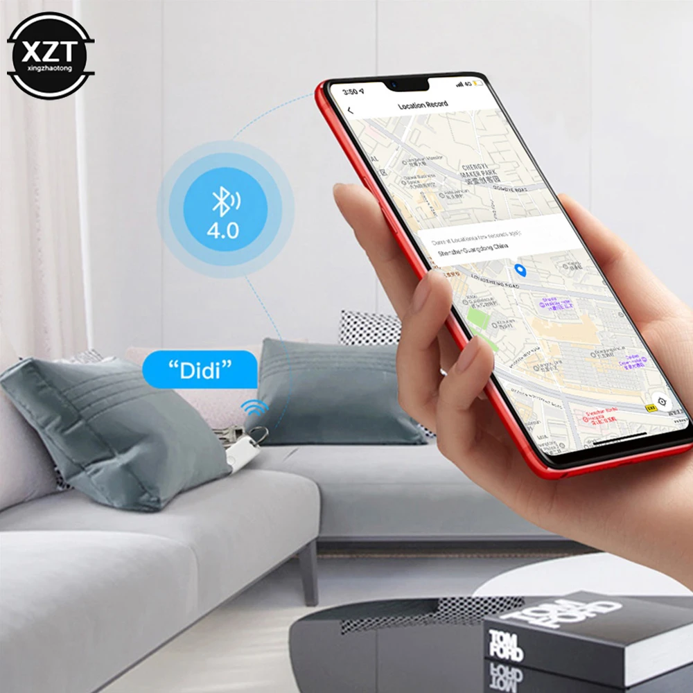 Smart Mini Anti Lost GPS Tracker Keychain Alarm Smart Wireless Bluetooth-compatible Location Tracker Tag 2-way Search Key Finder