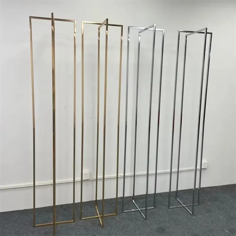 2 Stück glänzend vergoldeter rechteckiger Hochzeitsbogenständer für Hochzeitszeremonie-HintergrunddekorationShop1105776296 Store – Detail 5
