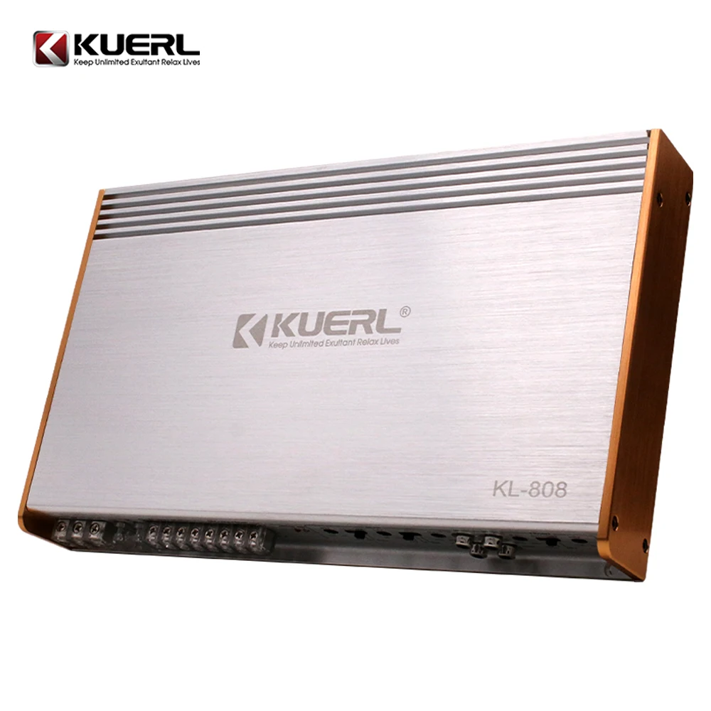 Kuer Factory Wholesale Car Music Amplifiers 12V Amp Full Range 4 Channel Car Audio Amplifier KL-808