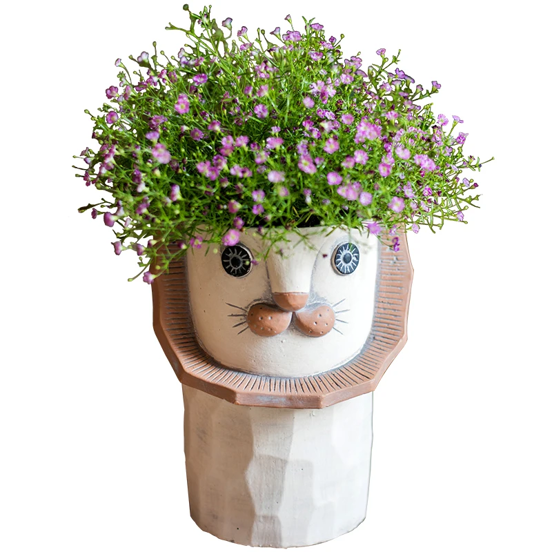 Abstract Lion Art Flower Pot Soil Culture Garden Planting Tools