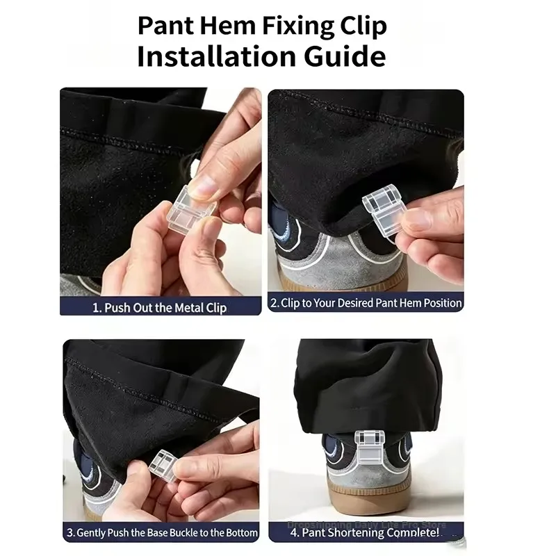Invisible Leg Shortening Clips Non-slip Pants Edge Clip Quick Fix Hem Adjuster Hidden Pants Sewing Window Screen Fastening Clip