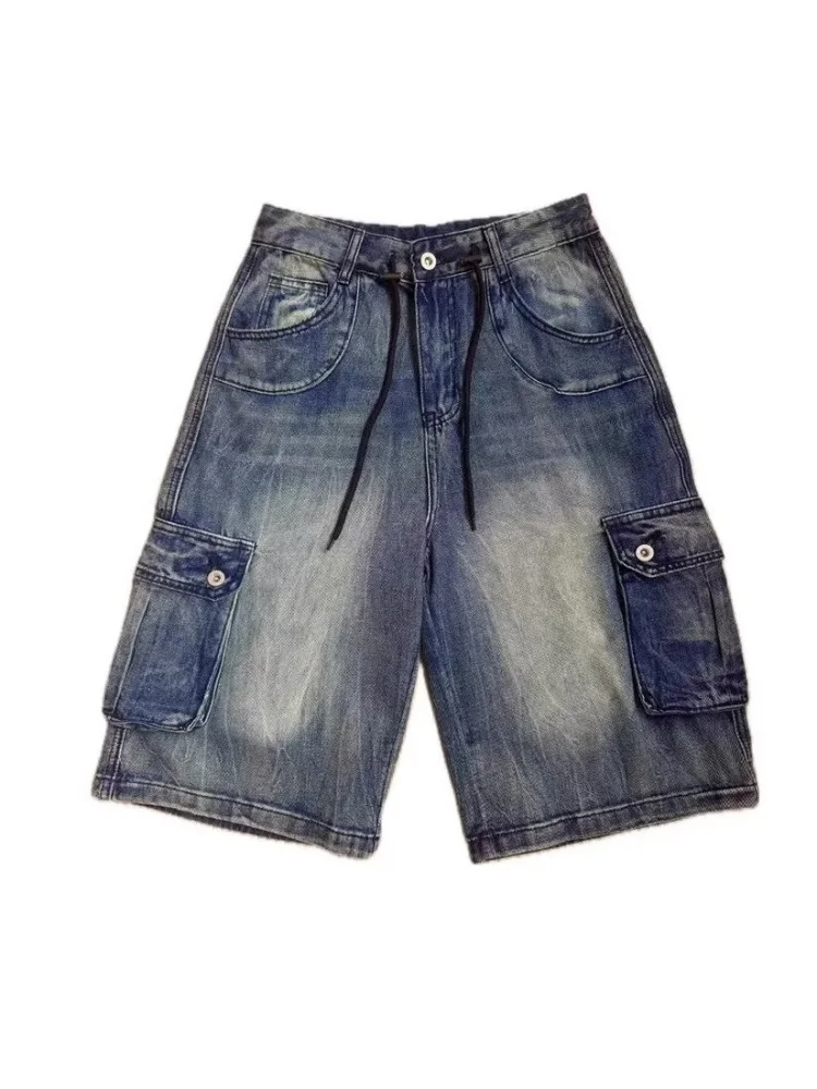 American High Street Sle Cargo orts Trendy Brand Summer Loose Seven-Five Heavyweight Jeans Casual Workwear orts