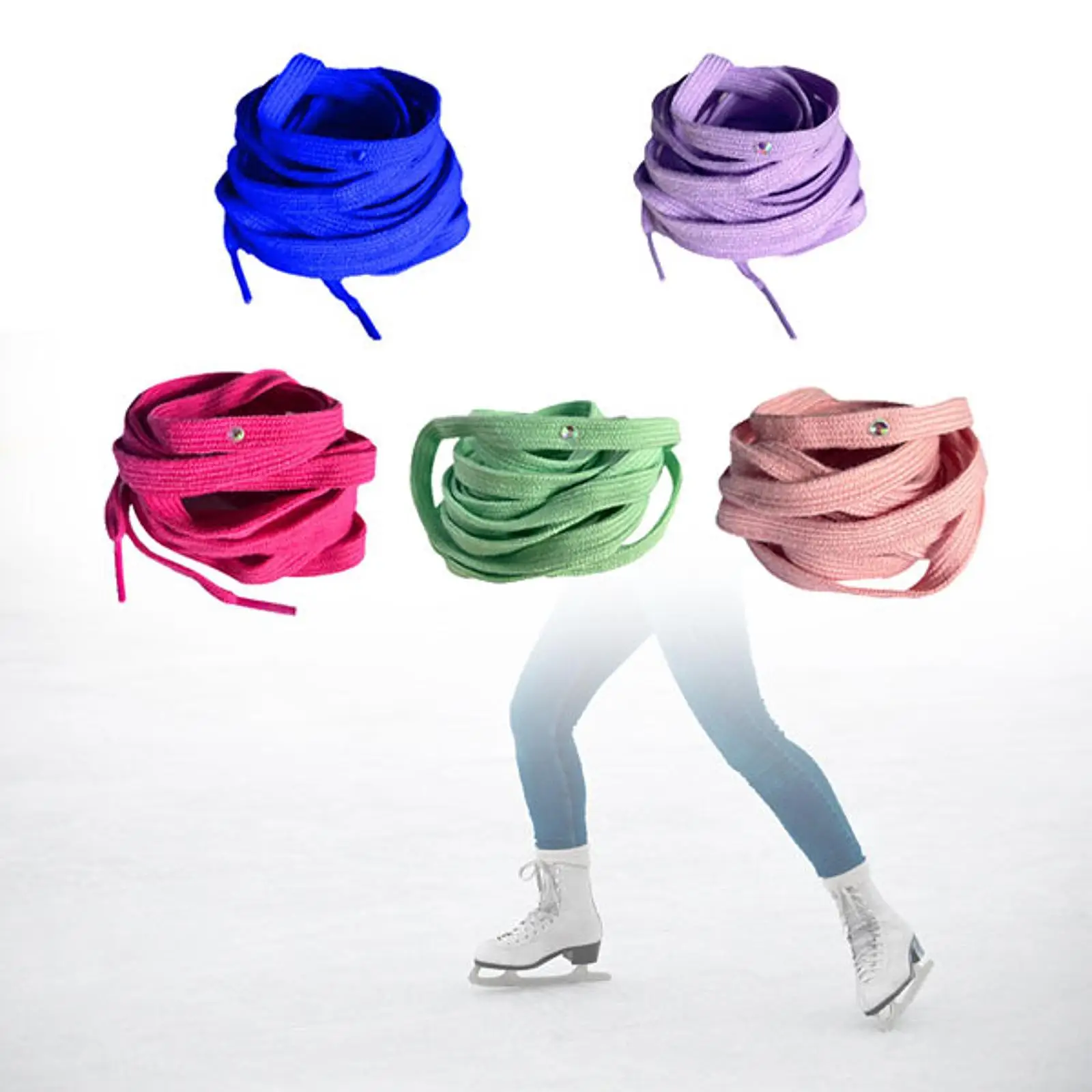 

Ice Hockey Skate Laces Skate Accessories Polyester Portable Elegant Supplies Replacement 260cm Hockey Laces for Hockey Boots