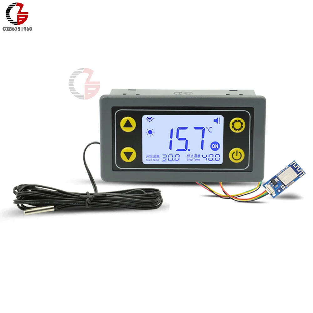 ST10 WIFI Digital Thermostat for Incubator Refrigerator Temperature Controller Thermoregulator Relay Heating Cooling DC 12V 24V