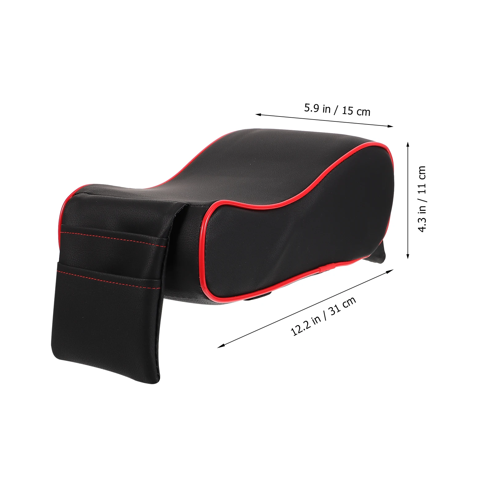 

Universal Car Armrest Box Pad Cushion Soft Sponge Filling Microfiber Comfortable Non-Toxic Allergy-Free Black Red