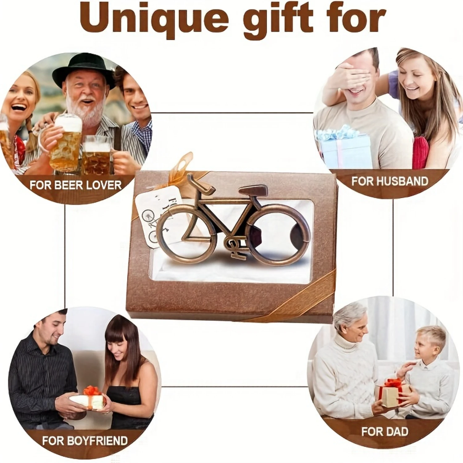 독특한 자전거 모양의 합금 맥주 병따개 - 완벽한 아버지의 날 및 생일 선물, 벽걸이형 주방 액세서리