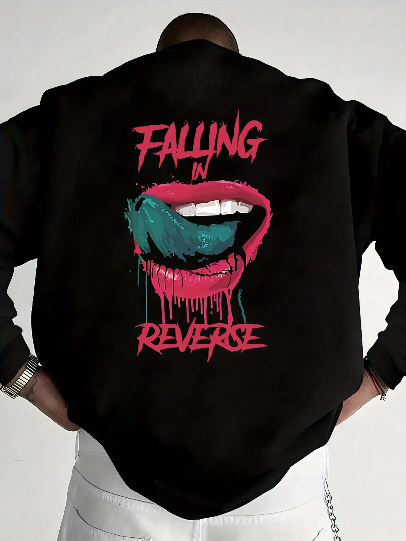 

Tongue Graphic Printing Autumn and Winter Men's and Women's Sweatshirts Casual Loose Outdoor Street Sports Training Brand