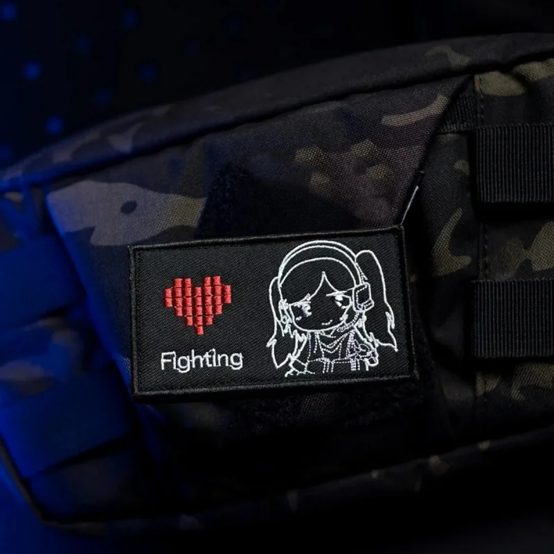 Аниме Beckii, жестокая Боевая девушка, вышитый крючок и петля, патч, милый Mengniang, значок для морального духа, наклейки