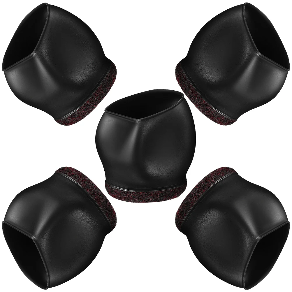 

5pcs Chair Caster Covers Tpe Floor Protectors Easy Install Noise Reduction For Office Furniture Hardwood Floors Carpet Furniture