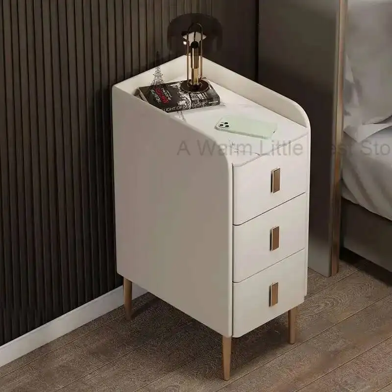 Narrow Small Nightstands Space Mid Italian Century Organizers Simple Bedside Table Sofa Pretty Drawers Muebles Home Furniture