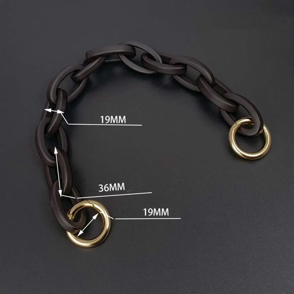 دائم DIY استبدال حقيبة ملحق أسود انفصال تحت الإبط حقيبة سلسلة قصيرة حقيبة حزام حقيبة يد مقبض حزام حقيبة الاكريليك #6