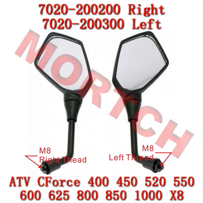 Orignal A Pair Rear View Mirror Left & Right For CF Moto CForce 1000 400S 450 520 550 600 800 850XC ATV Accessories 7020-200A00