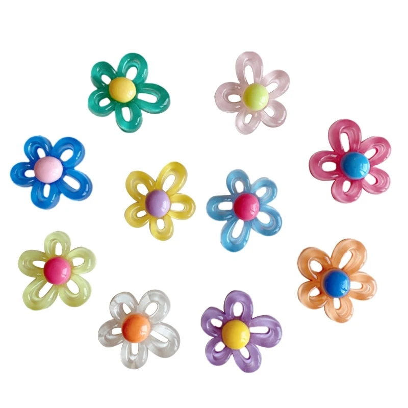 

100pcs Flower Resin Charm DIY Charm Jewelry Pendants for DIY Bracelet Necklace