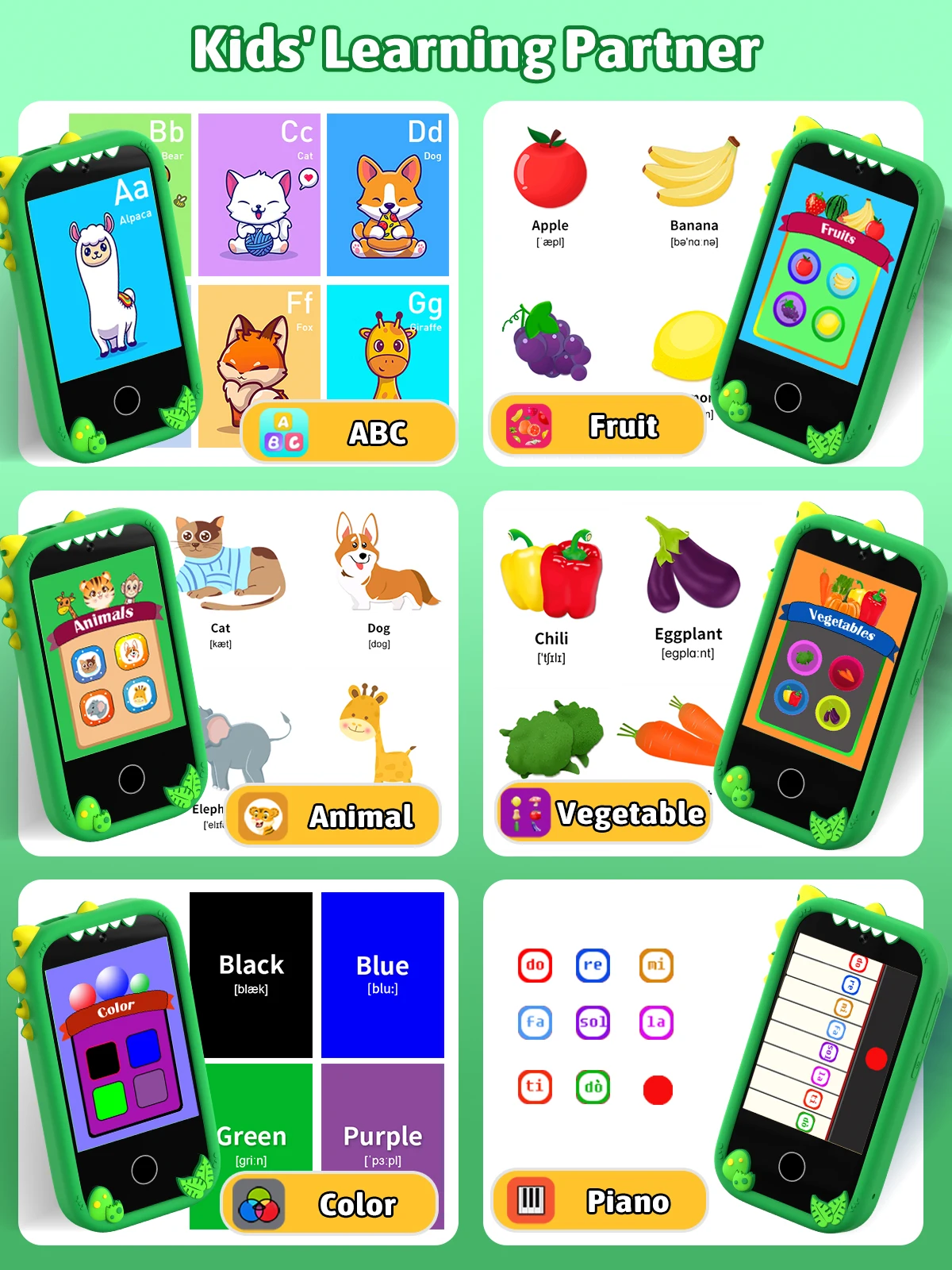 子供用スマートフォン |   おもちゃ] 2.8インチ高画質キッズスマートフォントイ |   パズルゲーム、絵本、ビデオ録画、音楽プレーヤー