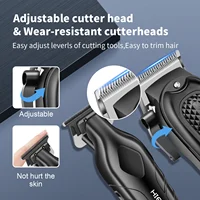 Hiena Finish Machine Electric Professional Electric Hair Clippers Beard Clipper Rechargeable Men's Shaver Hair Trimmer Kit 4