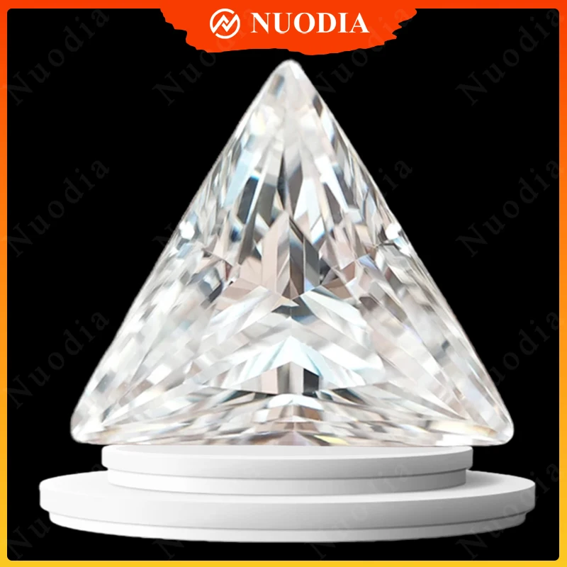 New White Triangle Cut Moissanite Loose Stones 0.3-5.0ct D Color Moissanite Stone With GRA Certificate for Jewelry Making DIY