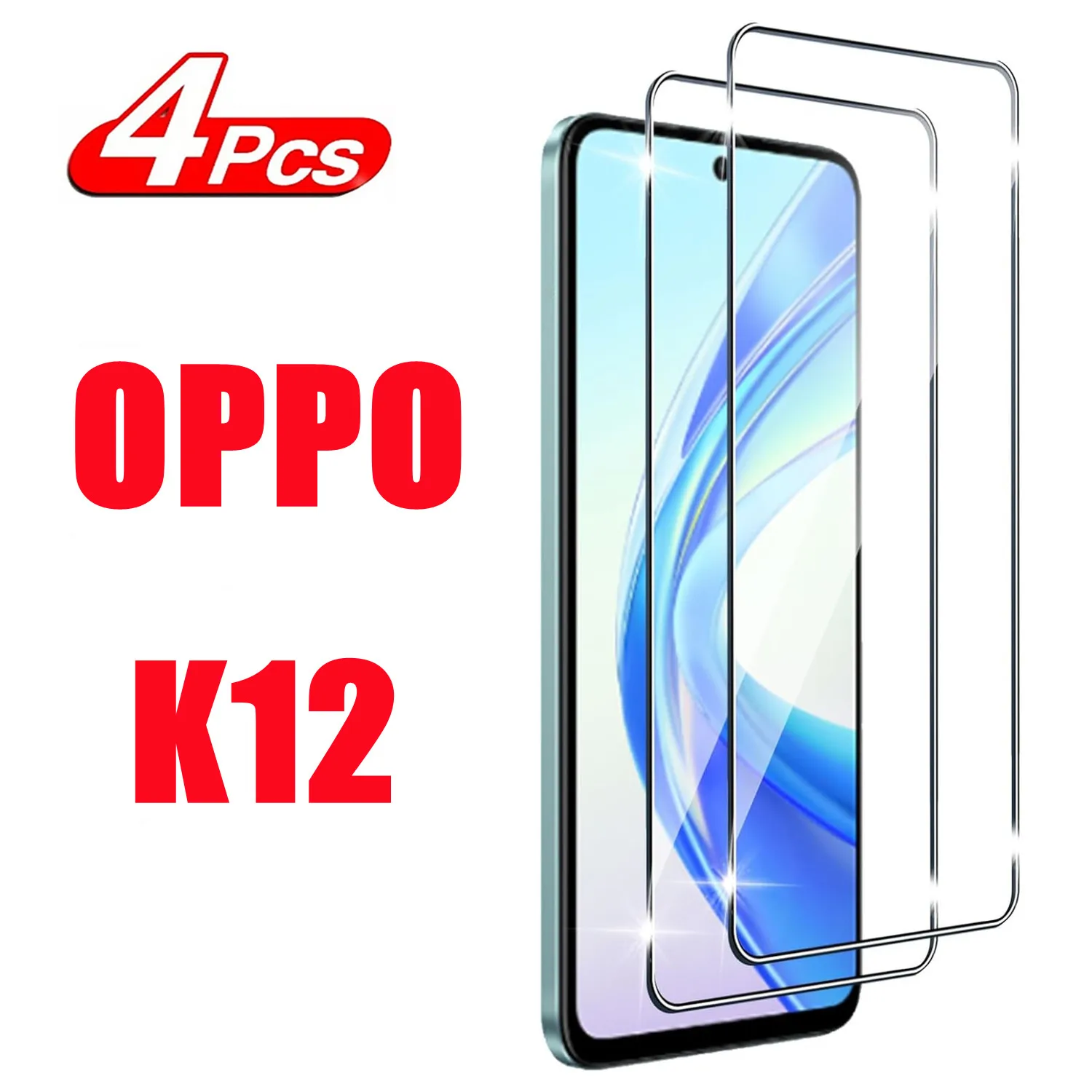 

2/4 Pcs For OPPO K12 9H Tempered Glass For OPPO K12 5G Screen Protector Glass Film