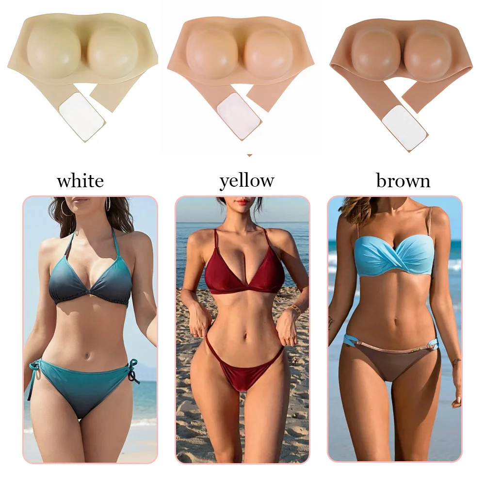 แผ่นเสริมหน้าอกปลอม ซิลิโคนเจล เติมเต็มหน้าอก รูปทรงเหมือนจริง แบบไม่ต้องใช้สายรัด สำหรับครอสเดรสเซอร์ แดร็กควีน และคนข้ามเพศ