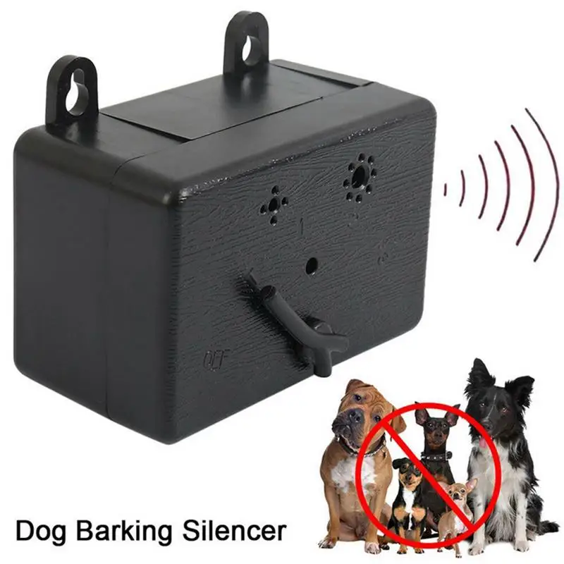 Outdoor Ultrasonic Dog Repeller Waterproof Anti-Bark Device Stop Dog Barking Pet Training System Outdoor Bark Control Pet Supply