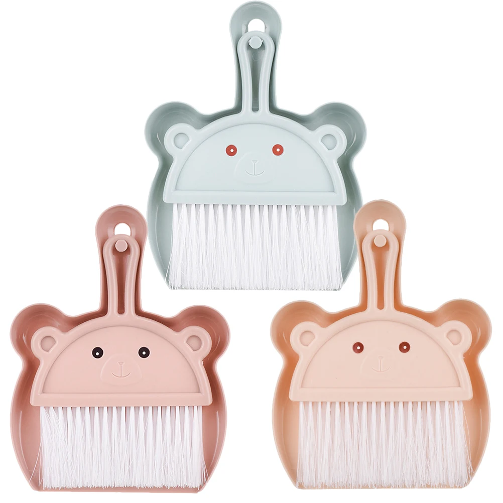 

3 Sets Cartoon Broom Dustpan Small Mini Cleaning Brushes for Household Hand Desktop Indoor