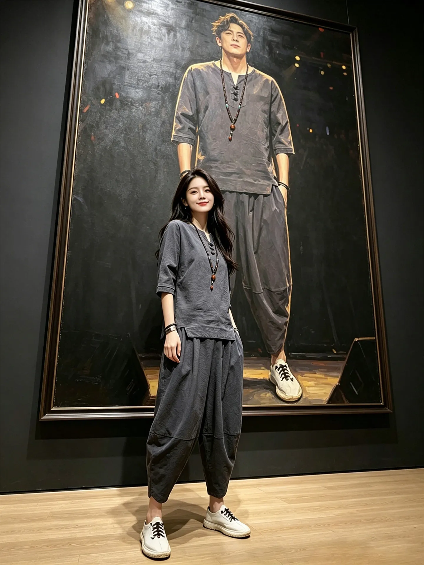 new-chinese-style-hanfu-linen-quick-dry-set-men-women-summer-ice-silk-cotton-linen-short-sleeve-nine-point-lantern-pants