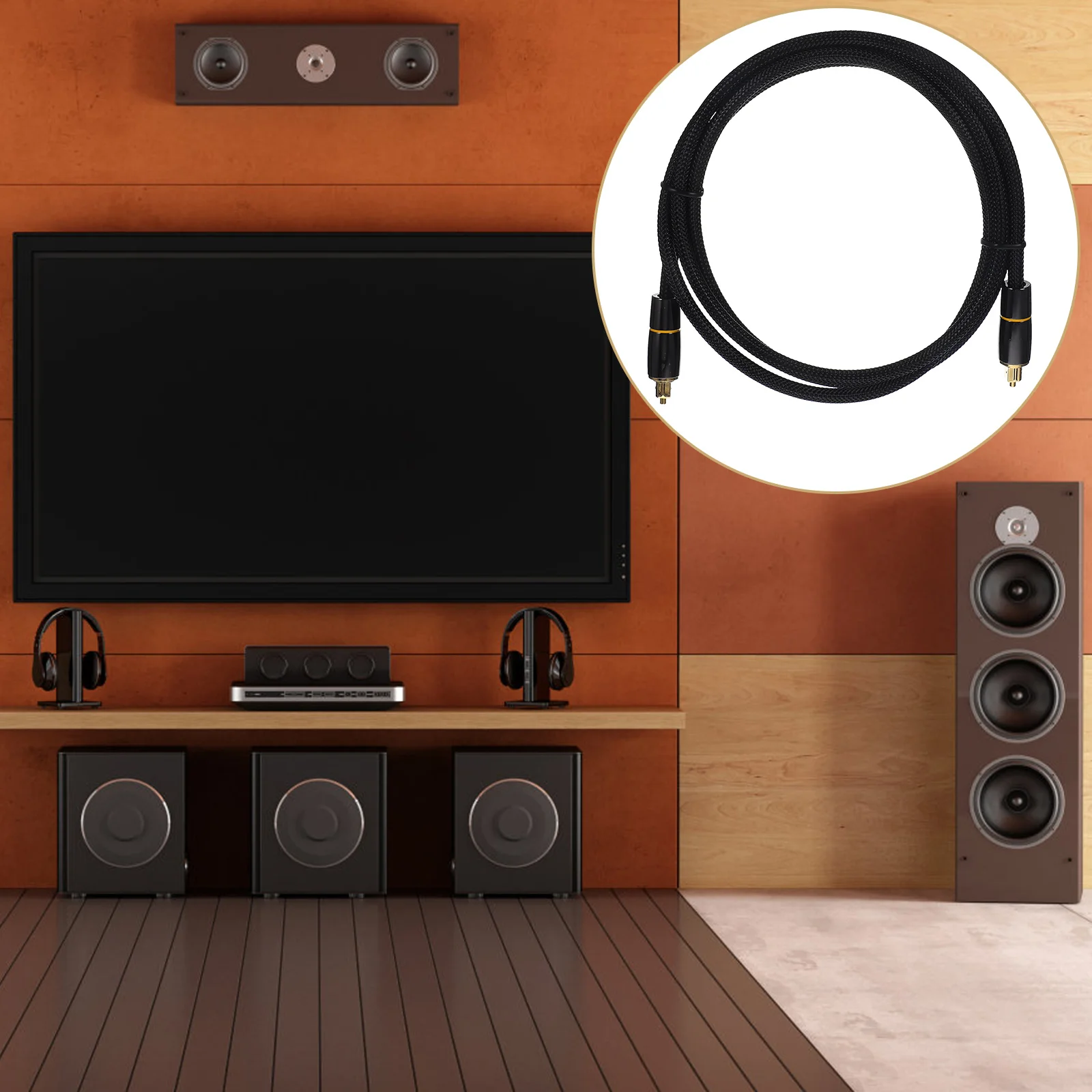 

5.1 Channel Optical Audio Cable 1.5M Sound Cord For Game Console Stable Transmission Durable Male