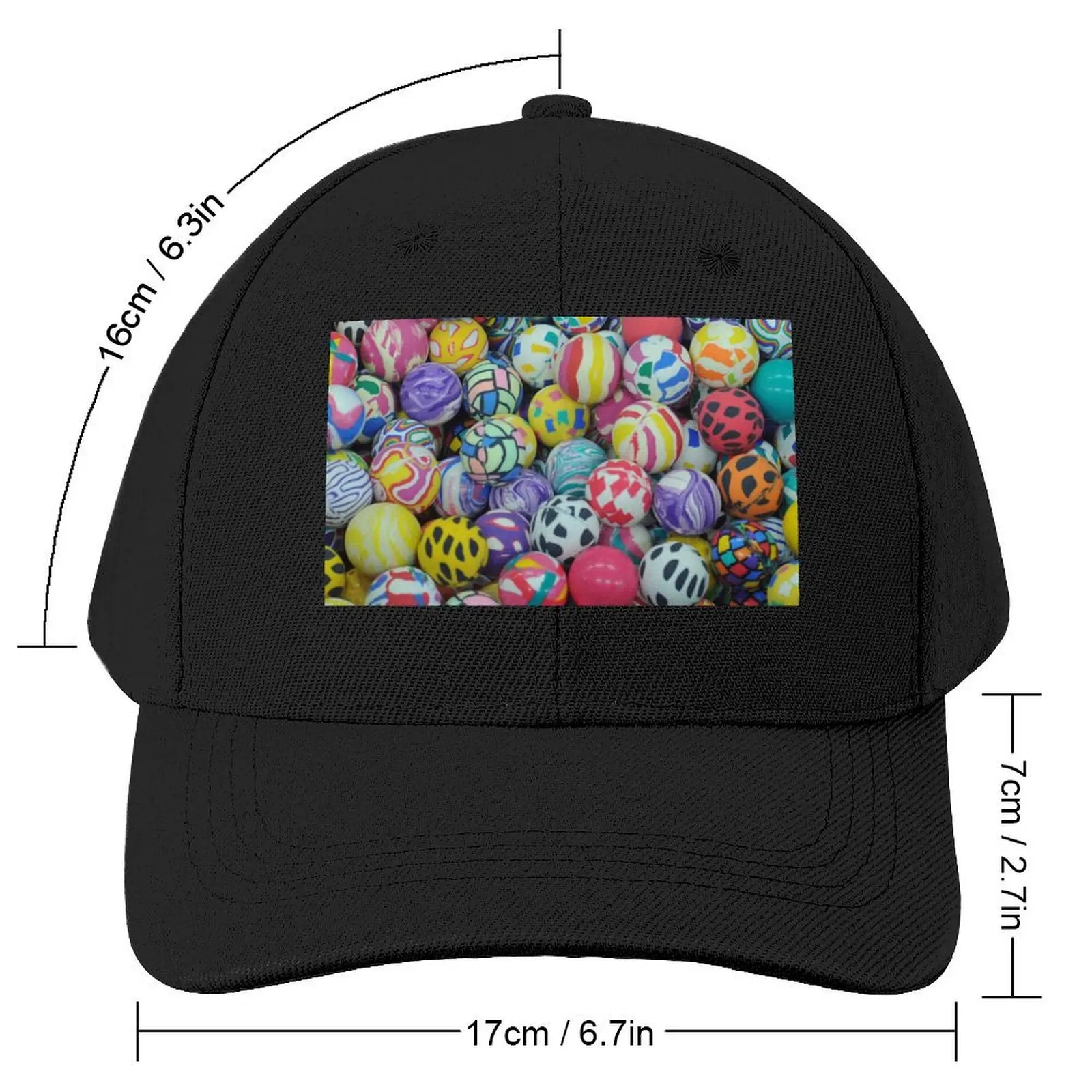 bouncy balls Baseball Cap Streetwear black Women's Hats For The Sun Men's