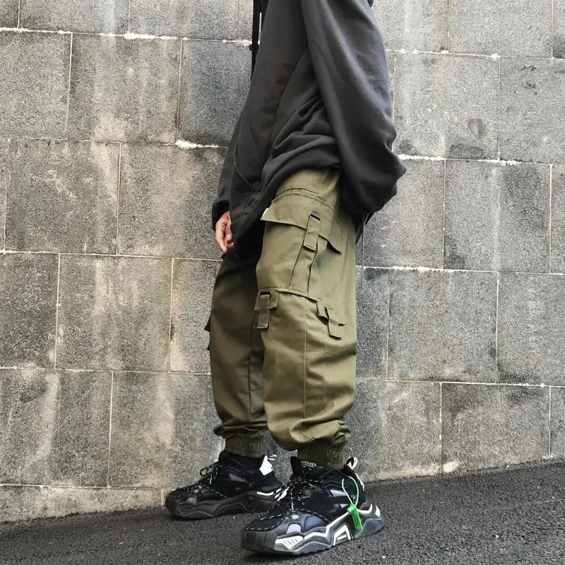 

HOUZHOU Techwear Cargo Pants Men Black Cargo Trousers Male Green Big Size Jogging Japanese Streetwear Hip Hop Safari Style 4XL