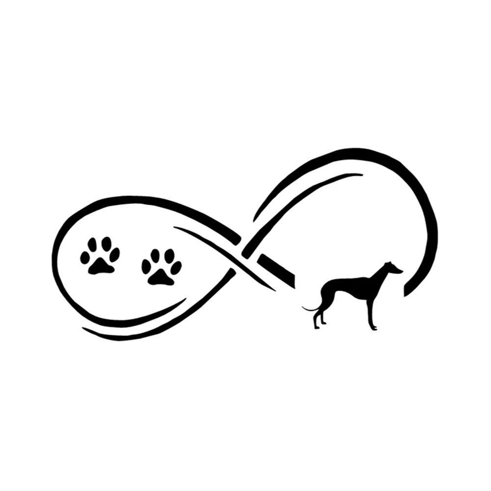 

Greyhound Dog Eternity Paw Print Car Stickers Fashion Vinyl Decal Car Styling Decoration