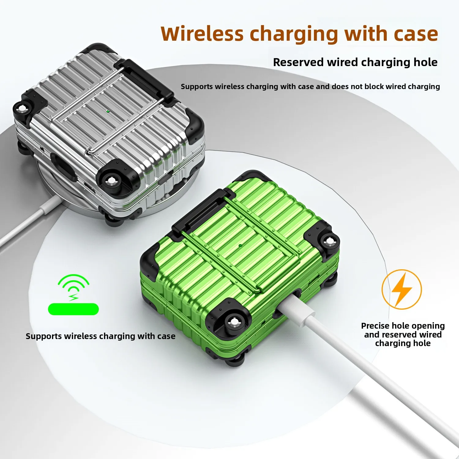 Fashion Luggage Suitcase For Airpods 4 Pro3 Pro2 Trendy Protective Case For Airpods pro Drop-proof Headphone Case
