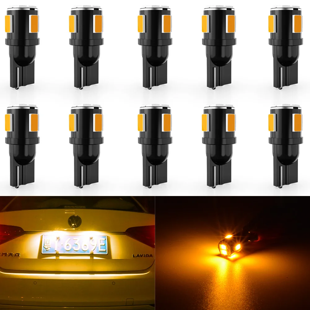 10pcs T10 W5W Led Bulb 194 168 White Red Orange LED Interior Light Bulb DC 12V for Lexus Is250 Rx300 Rx350 Gs300 Is300h Is350