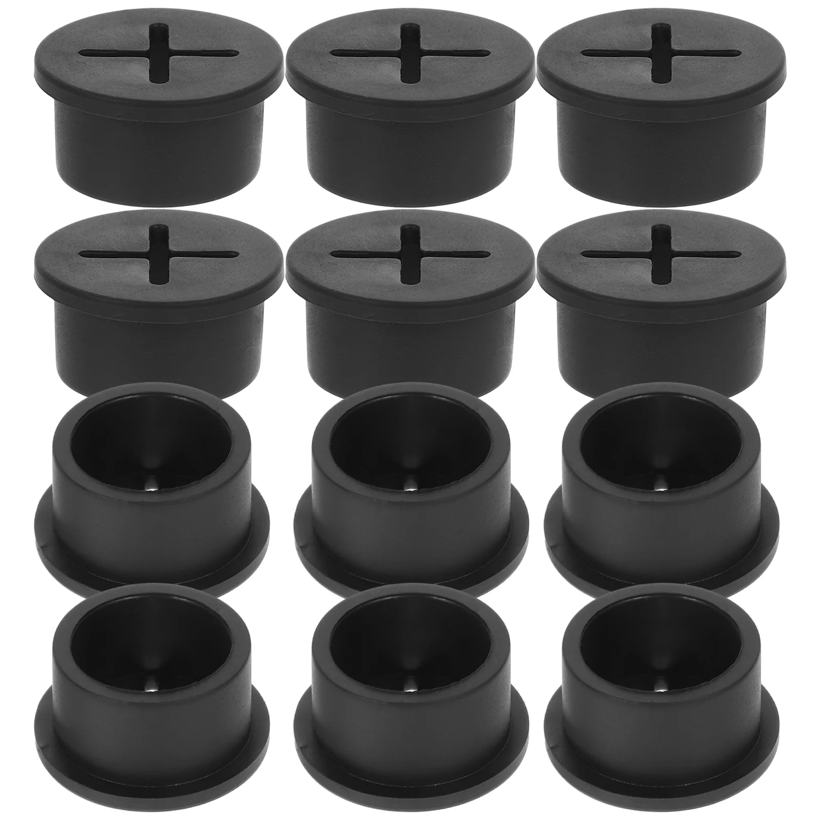 12 Pcs Desk Hole Cover Inch Rubber Grommet The Cross Furniture Plug Grommets for Wires